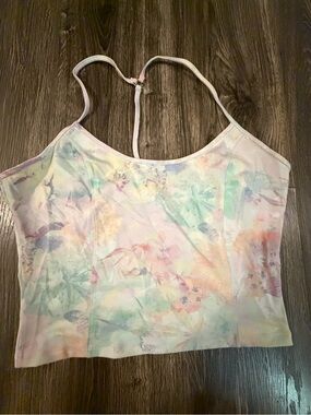 Victoria's Secret Pastel Watercolor Cropped Tank Top